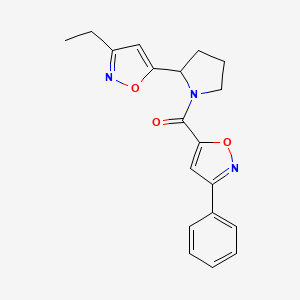 3-ethyl-5-{1-[(3-phenyl-5-isoxazolyl)carbonyl]-2-pyrrolidinyl}isoxazole