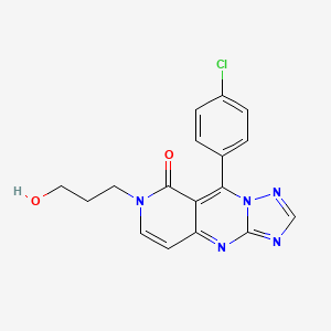 9-(4-chlorophenyl)-7-(3-hydroxypropyl)pyrido[4,3-d][1,2,4]triazolo[1,5-a]pyrimidin-8(7H)-one