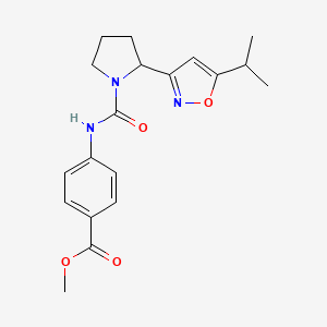 Methyl 4-({2-[5-(propan-2-YL)-1,2-oxazol-3-YL]pyrrolidine-1-carbonyl}amino)benzoate