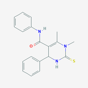 molecular formula C19H19N3OS B448330 1,6-dimethyl-N,4-diphenyl-2-thioxo-1,2,3,4-tetrahydropyrimidine-5-carboxamide 