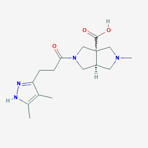 (3aS,6aS)-5-[3-(4,5-dimethyl-1H-pyrazol-3-yl)propanoyl]-2-methyl-3,4,6,6a-tetrahydro-1H-pyrrolo[3,4-c]pyrrole-3a-carboxylic acid