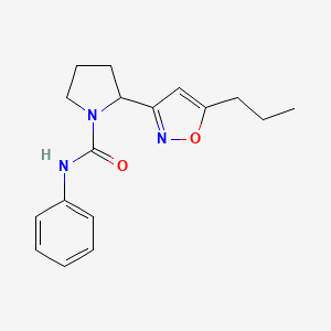 N-phenyl-2-(5-propyl-1,2-oxazol-3-yl)pyrrolidine-1-carboxamide