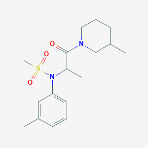 N-[1-methyl-2-(3-methyl-1-piperidinyl)-2-oxoethyl]-N-(3-methylphenyl)methanesulfonamide