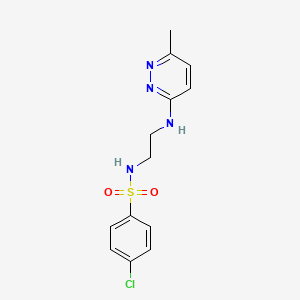 4-chloro-N-{2-[(6-methyl-3-pyridazinyl)amino]ethyl}benzenesulfonamide