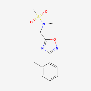 N-methyl-N-{[3-(2-methylphenyl)-1,2,4-oxadiazol-5-yl]methyl}methanesulfonamide