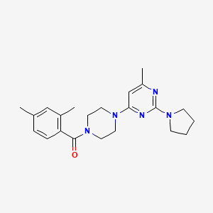 4-[4-(2,4-dimethylbenzoyl)-1-piperazinyl]-6-methyl-2-(1-pyrrolidinyl)pyrimidine