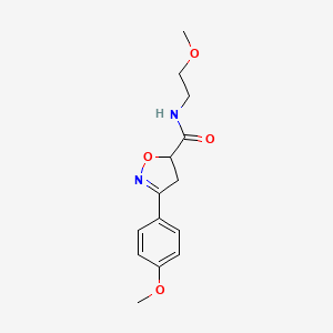 N-(2-methoxyethyl)-3-(4-methoxyphenyl)-4,5-dihydro-5-isoxazolecarboxamide