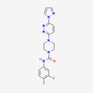 N-(3-fluoro-4-methylphenyl)-4-[6-(1H-pyrazol-1-yl)-3-pyridazinyl]-1-piperazinecarboxamide