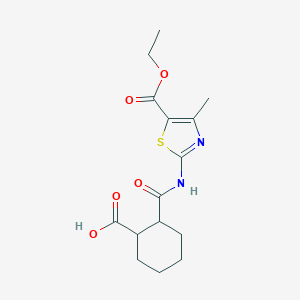 2-({[5-(Ethoxycarbonyl)-4-methyl-1,3-thiazol-2-yl]amino}carbonyl)cyclohexanecarboxylic acid