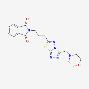 2-{3-[3-(morpholin-4-ylmethyl)[1,2,4]triazolo[3,4-b][1,3,4]thiadiazol-6-yl]propyl}-1H-isoindole-1,3(2H)-dione