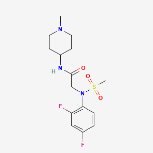 N~2~-(2,4-difluorophenyl)-N~1~-(1-methyl-4-piperidinyl)-N~2~-(methylsulfonyl)glycinamide