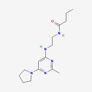 N-(2-{[2-methyl-6-(1-pyrrolidinyl)-4-pyrimidinyl]amino}ethyl)butanamide