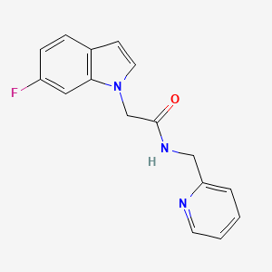 2-(6-fluoro-1H-indol-1-yl)-N-(2-pyridinylmethyl)acetamide