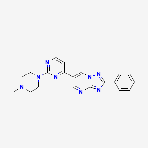 4-{7-METHYL-2-PHENYL-[1,2,4]TRIAZOLO[1,5-A]PYRIMIDIN-6-YL}-2-(4-METHYLPIPERAZIN-1-YL)PYRIMIDINE