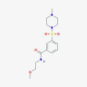 N-(2-methoxyethyl)-3-[(4-methylpiperazin-1-yl)sulfonyl]benzamide