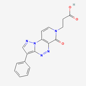 3-(6-oxo-3-phenylpyrazolo[5,1-c]pyrido[4,3-e][1,2,4]triazin-7(6H)-yl)propanoic acid