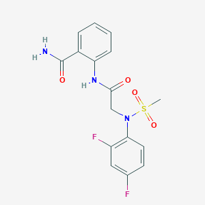 2-{[N-(2,4-difluorophenyl)-N-(methylsulfonyl)glycyl]amino}benzamide