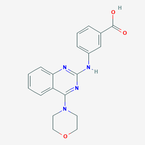 3-{[4-(4-morpholinyl)-2-quinazolinyl]amino}benzoic acid