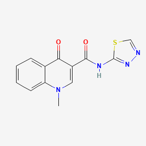 1-METHYL-4-OXO-N-(1,3,4-THIADIAZOL-2-YL)-1,4-DIHYDRO-3-QUINOLINECARBOXAMIDE