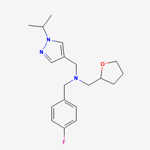 (4-fluorobenzyl)[(1-isopropyl-1H-pyrazol-4-yl)methyl](tetrahydrofuran-2-ylmethyl)amine