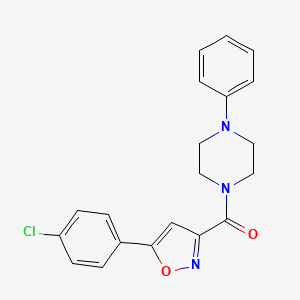 1-{[5-(4-chlorophenyl)-3-isoxazolyl]carbonyl}-4-phenylpiperazine