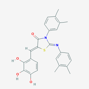 molecular formula C26H24N2O4S B448358 3-(3,4-Dimethylphenyl)-2-[(3,4-dimethylphenyl)imino]-5-(2,3,4-trihydroxybenzylidene)-1,3-thiazolidin-4-one 