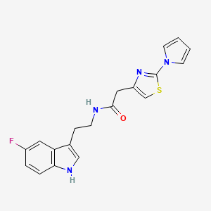 N-[2-(5-fluoro-1H-indol-3-yl)ethyl]-2-[2-(1H-pyrrol-1-yl)-1,3-thiazol-4-yl]acetamide