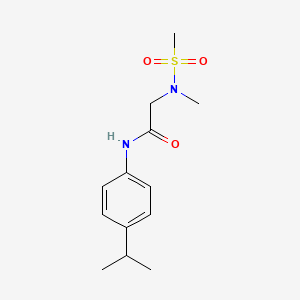 2-[methyl(methylsulfonyl)amino]-N-(4-propan-2-ylphenyl)acetamide