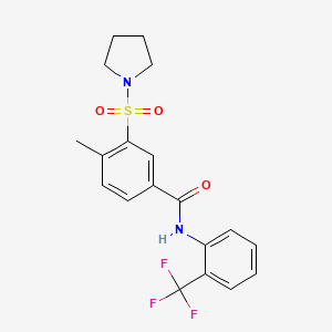 4-methyl-3-(1-pyrrolidinylsulfonyl)-N-[2-(trifluoromethyl)phenyl]benzamide