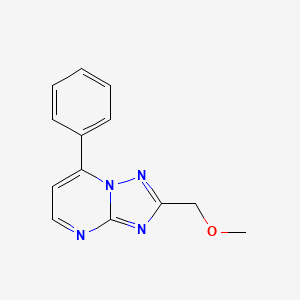 molecular formula C13H12N4O B4483623 2-(methoxymethyl)-7-phenyl-[1,2,4]triazolo[1,5-a]pyrimidine 