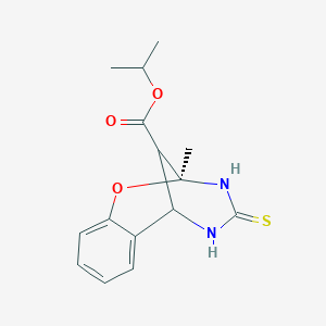 molecular formula C15H18N2O3S B448363 propan-2-yl (9S)-9-methyl-11-sulfanylidene-8-oxa-10,12-diazatricyclo[7.3.1.0^{2,7}]trideca-2(7),3,5-triene-13-carboxylate 