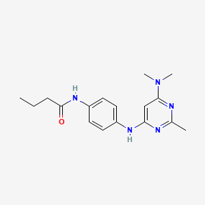 N-(4-{[6-(dimethylamino)-2-methylpyrimidin-4-yl]amino}phenyl)butanamide