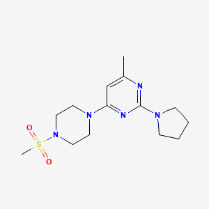 4-methyl-6-[4-(methylsulfonyl)-1-piperazinyl]-2-(1-pyrrolidinyl)pyrimidine