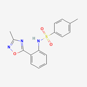 4-methyl-N-[2-(3-methyl-1,2,4-oxadiazol-5-yl)phenyl]benzenesulfonamide