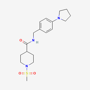 1-METHANESULFONYL-N-{[4-(PYRROLIDIN-1-YL)PHENYL]METHYL}PIPERIDINE-4-CARBOXAMIDE