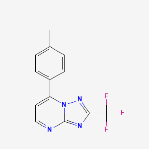 molecular formula C13H9F3N4 B4483679 7-(4-methylphenyl)-2-(trifluoromethyl)-[1,2,4]triazolo[1,5-a]pyrimidine 