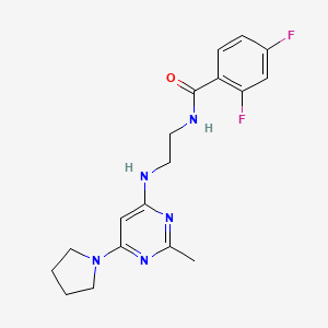 2,4-difluoro-N-(2-{[2-methyl-6-(1-pyrrolidinyl)-4-pyrimidinyl]amino}ethyl)benzamide