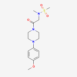 molecular formula C15H23N3O4S B4483700 N-[2-[4-(4-methoxyphenyl)piperazin-1-yl]-2-oxoethyl]-N-methylmethanesulfonamide 