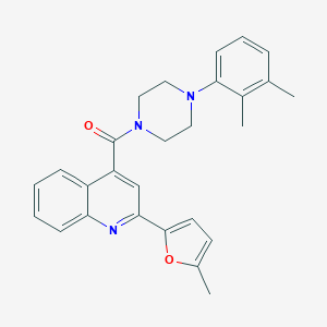 molecular formula C27H27N3O2 B448372 [4-(2,3-Dimethylphenyl)piperazin-1-yl][2-(5-methylfuran-2-yl)quinolin-4-yl]methanone 