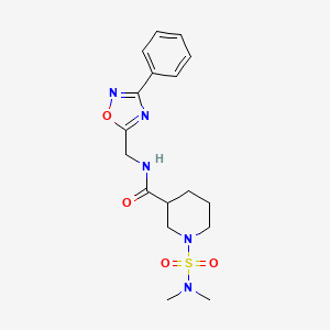 1-(dimethylsulfamoyl)-N-[(3-phenyl-1,2,4-oxadiazol-5-yl)methyl]piperidine-3-carboxamide