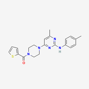 molecular formula C21H23N5OS B4483729 4-methyl-N-(4-methylphenyl)-6-[4-(thiophene-2-carbonyl)piperazin-1-yl]pyrimidin-2-amine 