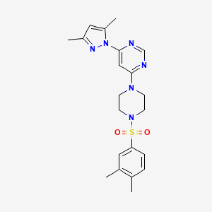 4-{4-[(3,4-dimethylphenyl)sulfonyl]-1-piperazinyl}-6-(3,5-dimethyl-1H-pyrazol-1-yl)pyrimidine