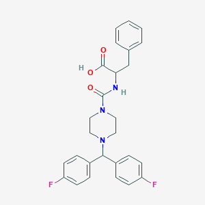 (2S)-2-({4-[Bis(4-fluorophenyl)methyl]piperazine-1-carbonyl}amino)-3-phenylpropanoic acid