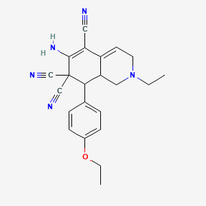 6-amino-8-(4-ethoxyphenyl)-2-ethyl-2,3,8,8a-tetrahydro-5,7,7(1H)-isoquinolinetricarbonitrile