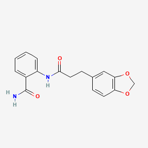 2-[3-(2H-1,3-BENZODIOXOL-5-YL)PROPANAMIDO]BENZAMIDE