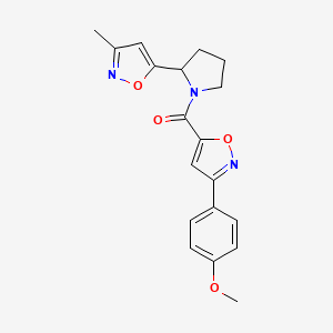 3-(4-methoxyphenyl)-5-{[2-(3-methyl-5-isoxazolyl)-1-pyrrolidinyl]carbonyl}isoxazole