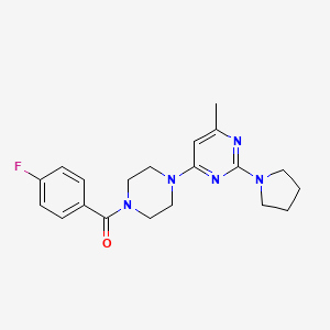 4-[4-(4-Fluorobenzoyl)piperazin-1-YL]-6-methyl-2-(pyrrolidin-1-YL)pyrimidine