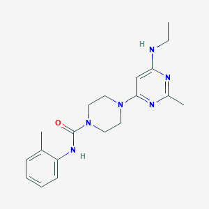 4-[6-(ethylamino)-2-methyl-4-pyrimidinyl]-N-(2-methylphenyl)-1-piperazinecarboxamide