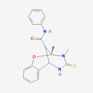 molecular formula C19H19N3O2S B448385 (9S)-9,10-dimethyl-N-phenyl-11-sulfanylidene-8-oxa-10,12-diazatricyclo[7.3.1.0^{2,7}]trideca-2(7),3,5-triene-13-carboxamide 