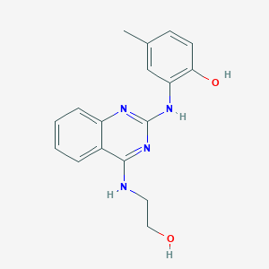 2-({4-[(2-hydroxyethyl)amino]-2-quinazolinyl}amino)-4-methylphenol